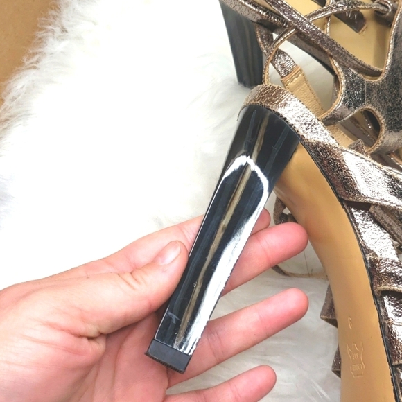 Bcbgmaxazria Heels ming1 9 sandals metallic pewter silver - Picture 8 of 13